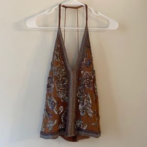Free People Beaded Tank Top